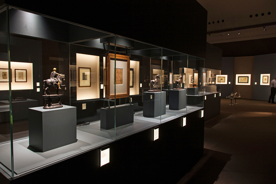 Leonardo da Vinci exhibit at Palazzo Reale, Milan, illuminated by ERCO LED spotlights.
