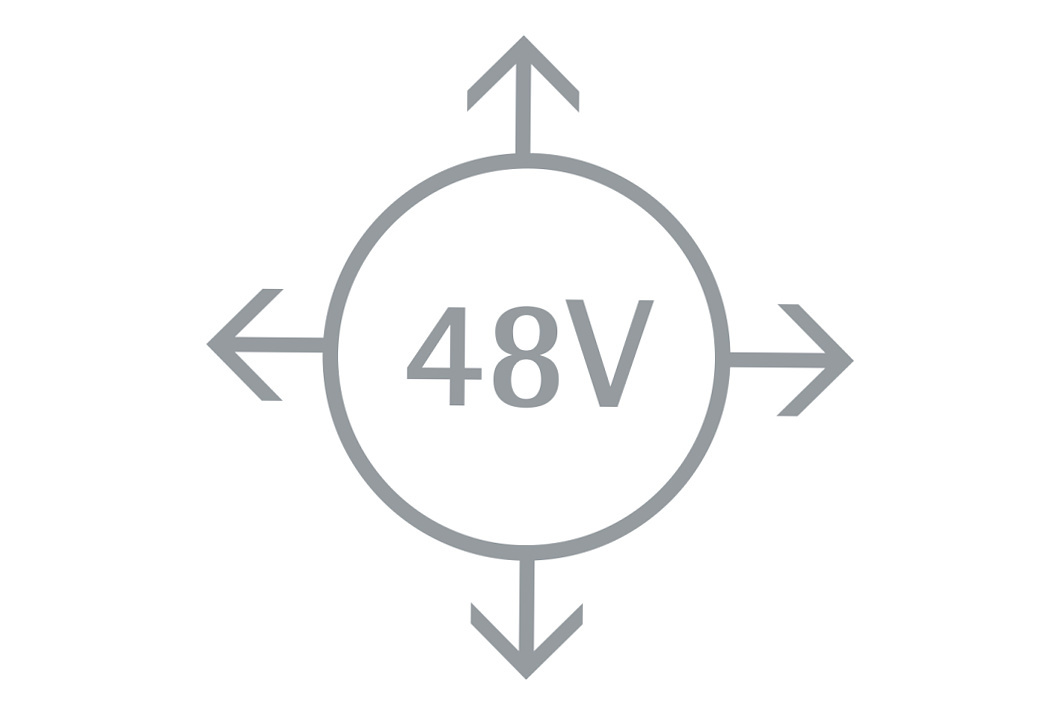 48V low voltage technology for ERCO light structures, flexible and efficient.