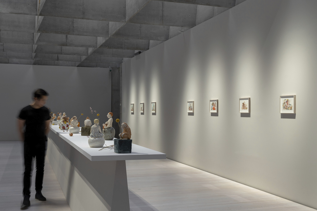 ERCO LED lighting at Liljevalchs Kunsthalle, Stockholm, featuring flexible spotlights for art exhibitions.