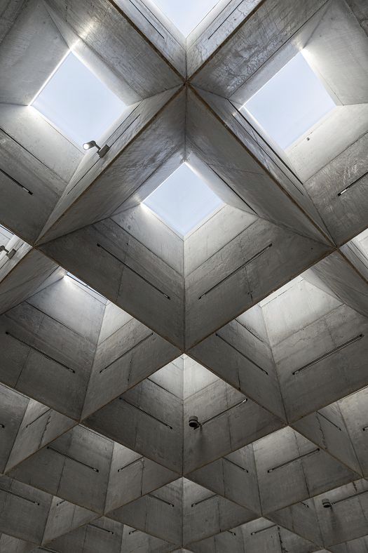 Ceiling structure with ERCO lighting at Liljevalchs Kunsthalle, Stockholm.