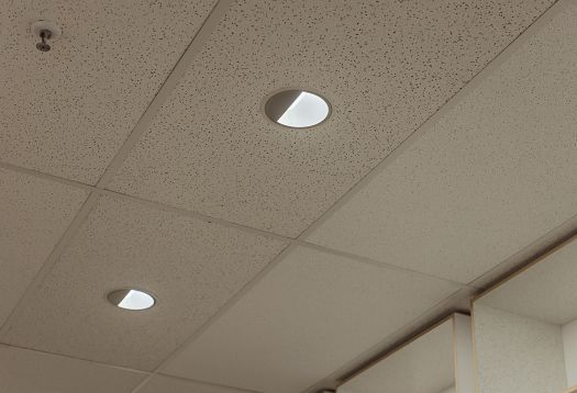 ERCO Iku downlights providing human centric lighting in an office.