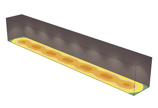 ERCO lighting distribution: Oval flood for wide luminaire spacing in corridors.