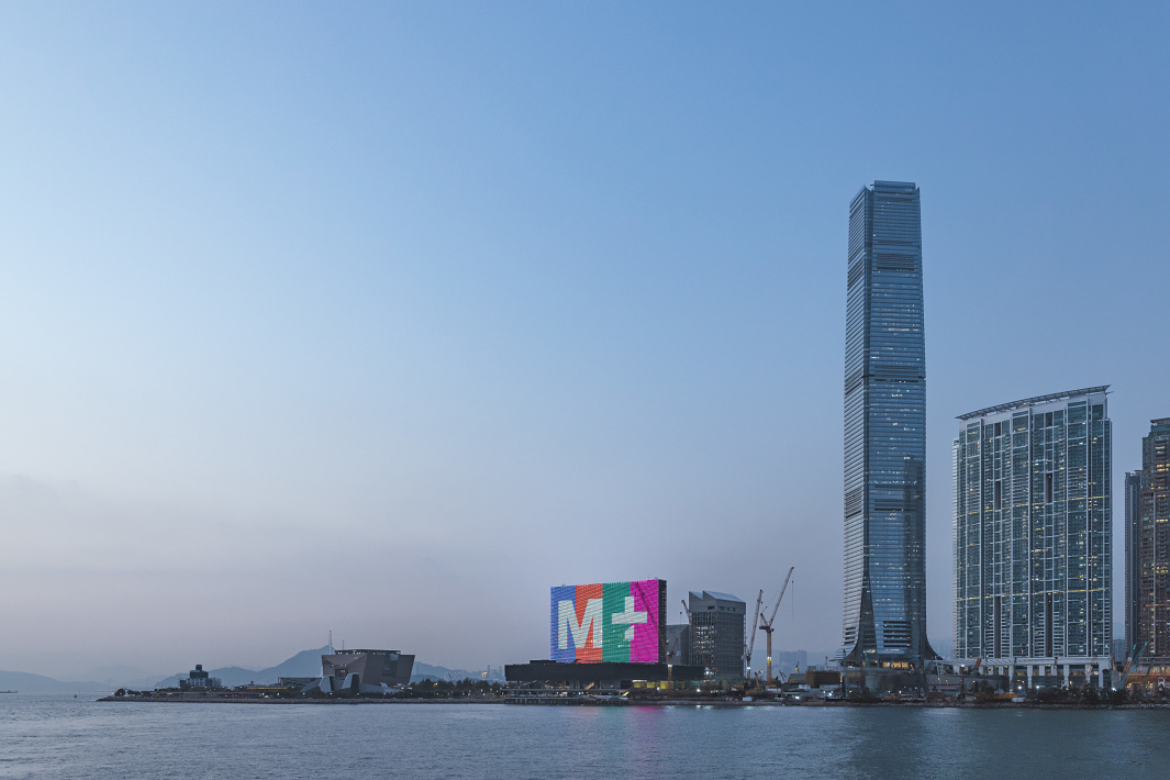 M+ Museum of Visual Culture in Hong Kong featuring ERCO LED facade lighting.