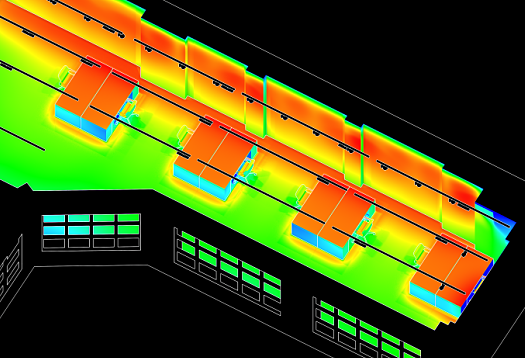 Visualization of Jilly downlights lighting design for mai public relations office in Berlin.