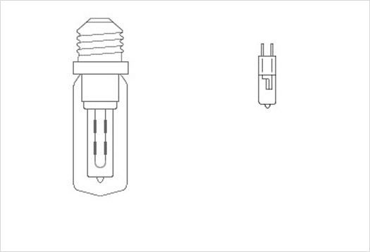 Sketch of lamps relevant for lighting design, considering the maintenance factor.