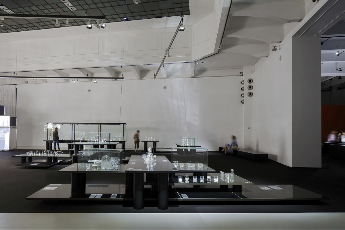 MAK Museum Vienna exhibit space lit by ERCO LED track spotlights.