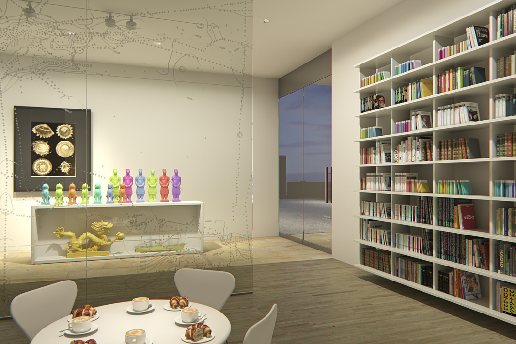 Bright shop and cafe lighting with ERCO light tools for a pleasant atmosphere and product presentation.