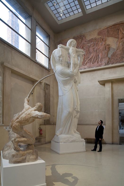 Musée Bourdelle, Paris: Monumental sculptures by Antoine Bourdelle, enhanced by ERCO LED lighting.
