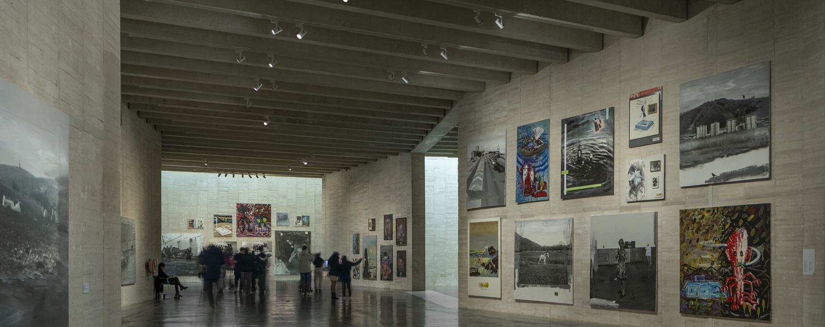 LED lighting at Museo Musac, León, featuring ERCO Eclipse spotlights on track for flexible gallery illumination.