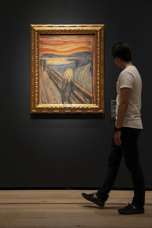 Edvard Munchs The Scream at the National Museum Oslo, illuminated by ERCO spotlights.
