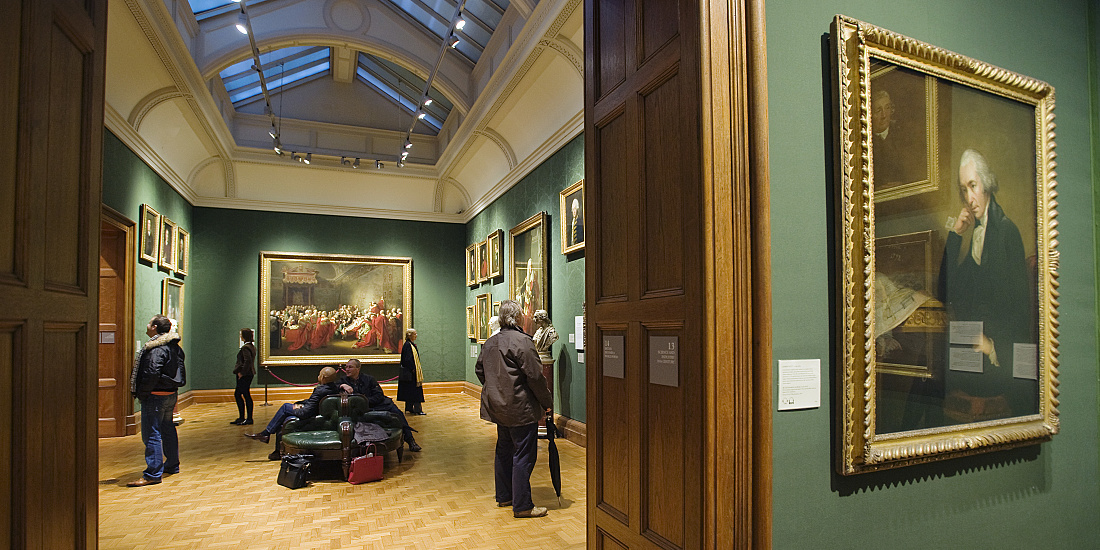 National Portrait Gallery featuring British portraits and ERCO LED lighting.