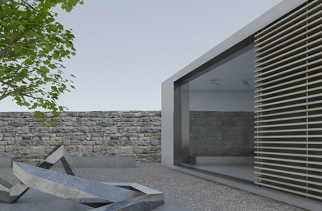 Modern architecture with ERCO lighting mimicking natural light patterns.