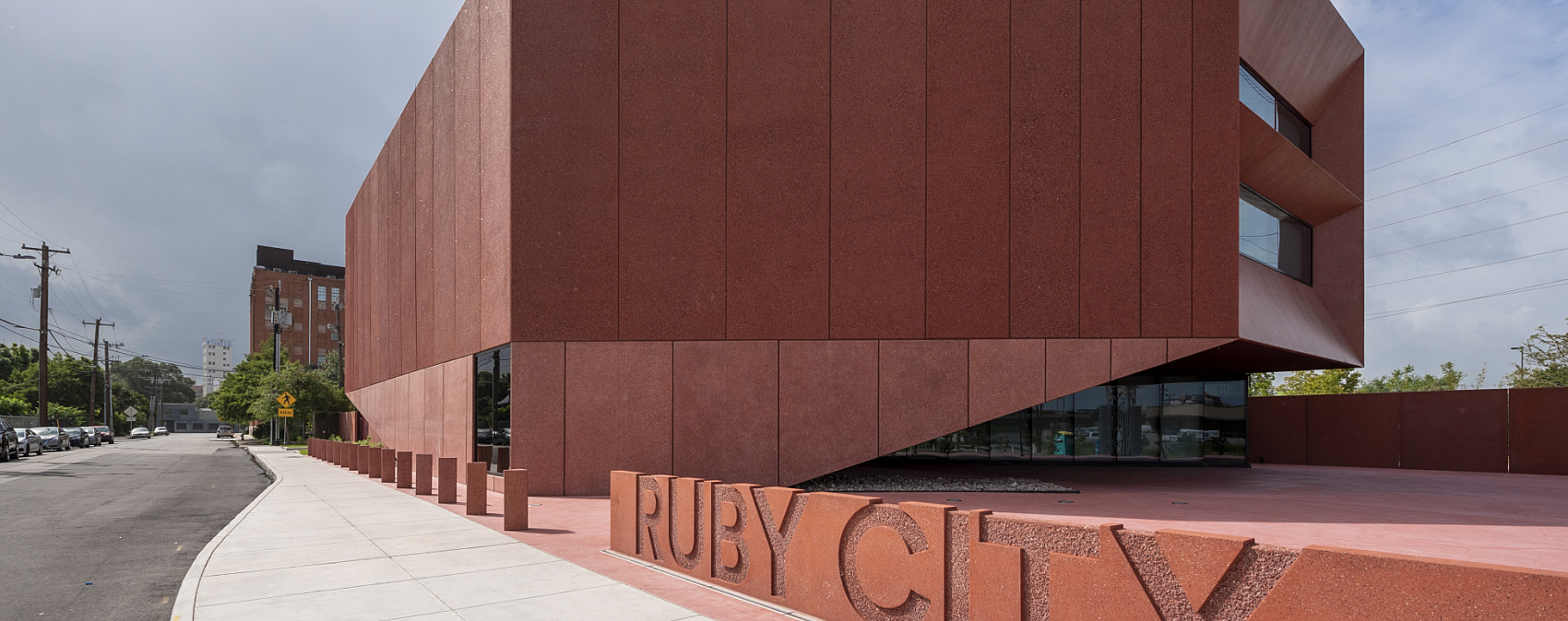 Ruby City Gallery in Texas, featuring contemporary art and ERCO lighting.