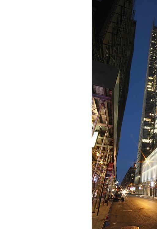 The New York Times Buildings illuminated facade, featuring ERCO lighting tools.