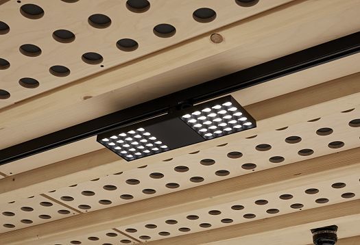 ERCO Jilly track spotlight providing flexible office lighting.
