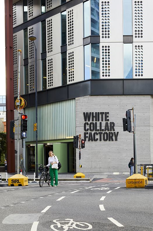 The White Collar Factory building in London, featuring ERCO office lighting.