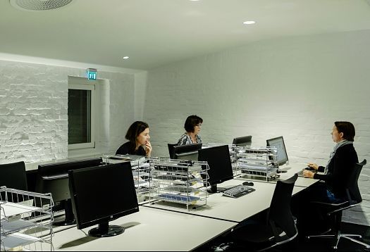 ERCO office space featuring LED lighting for efficient work in Stockholm.