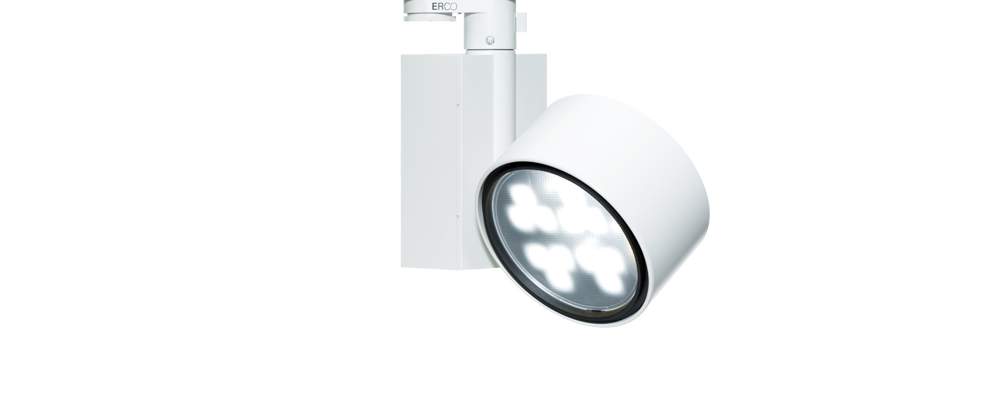 ERCO Optec spotlight for track, versatile lighting for accenting and floodlighting.