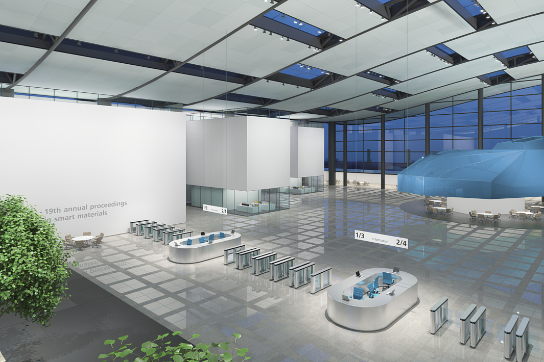 ERCO lighting design for accessible public buildings, promoting orientation and user-friendliness.