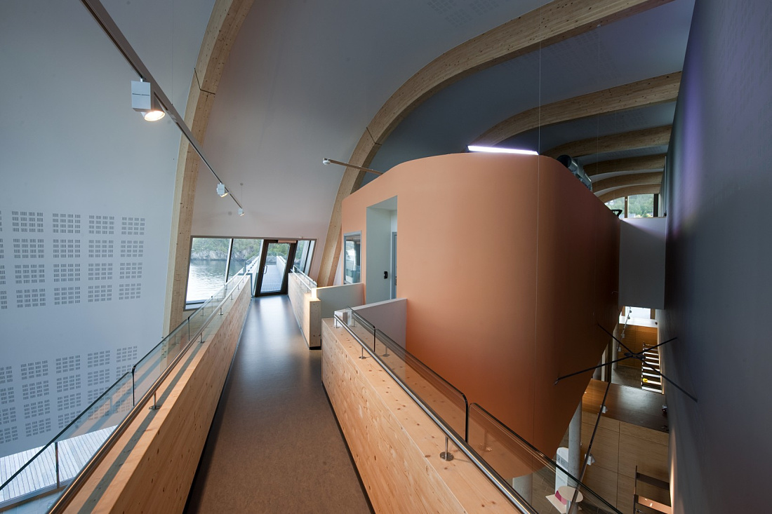Oseana cultural center interior featuring ERCO LED lighting solutions.