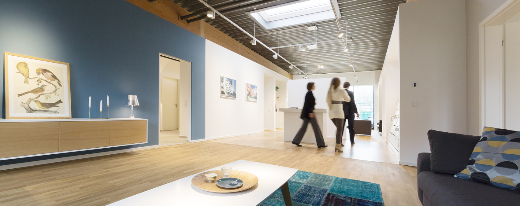 Otto Wulff showroom featuring ERCO LED lighting, creating visual hierarchies for brand communication.