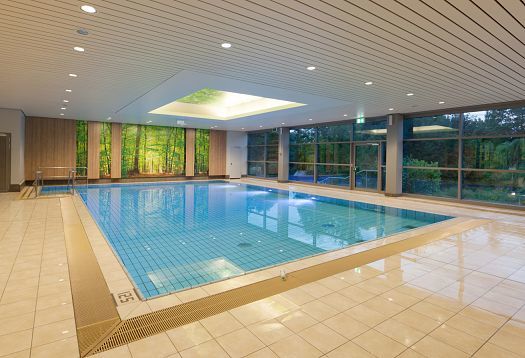 Interior of Parkbad Volksdorf showcasing ERCO Compact downlights for optimal illumination.