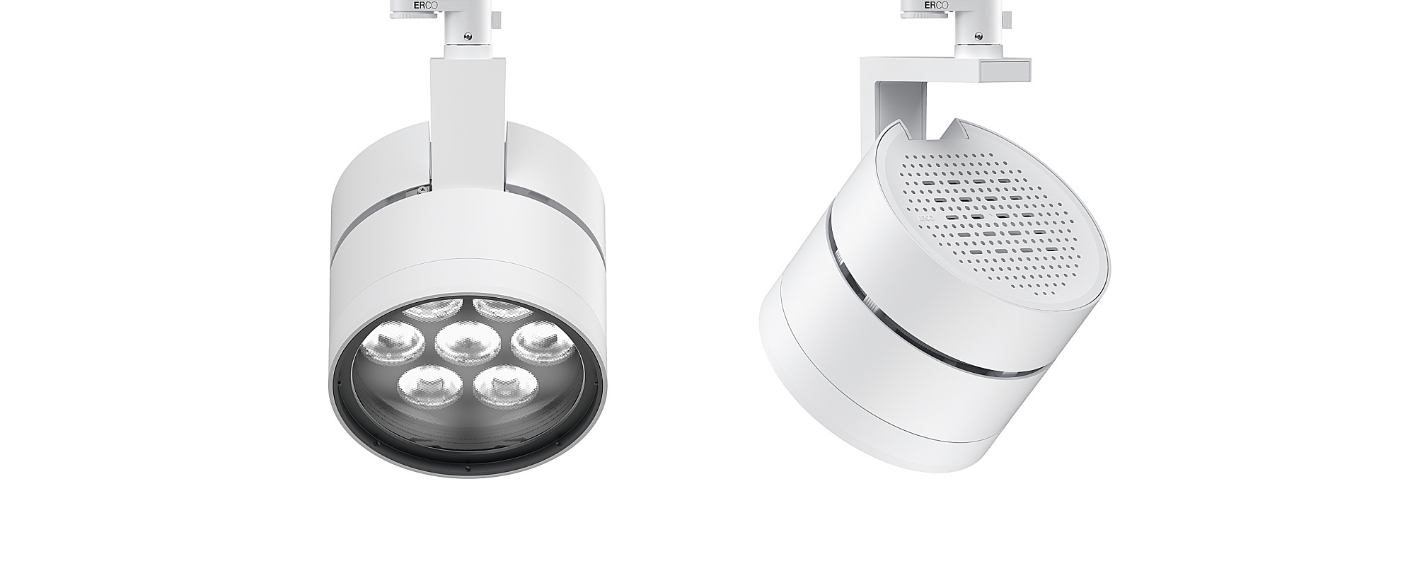 ERCO Parscan New InTrack spotlight, a versatile track lighting system for museums and foyers, providing precise light.