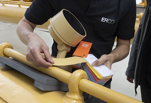 ERCO Kona projector color matching for the Peking project, preserving its historical color scheme.