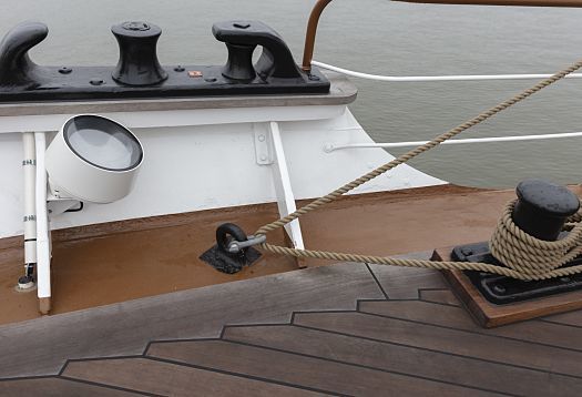 Detail of the Peking ship featuring ERCO lighting, highlighting the ships historic appearance.