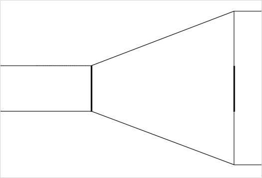 Diagram illustrating spatial perception through light, relevant to lighting design.