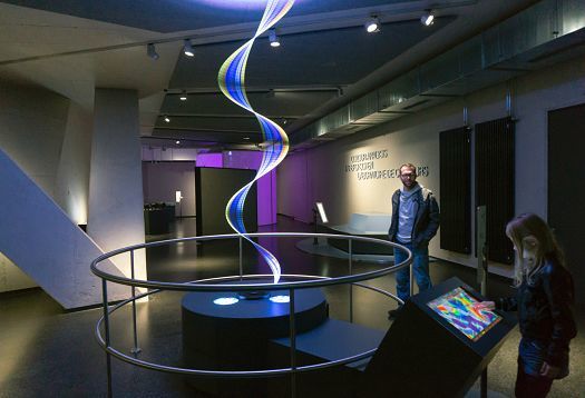 Interactive light installation at the Phänomenta Science Center, Lüdenscheid.