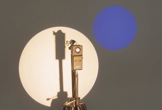 A photometer measuring light intensity, essential for ERCO lighting design.