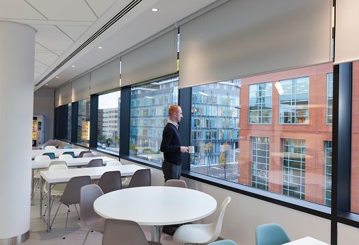 ERCO lighting at Pinsent Masons, Belfast. Office space with ERCO light promoting focused work.