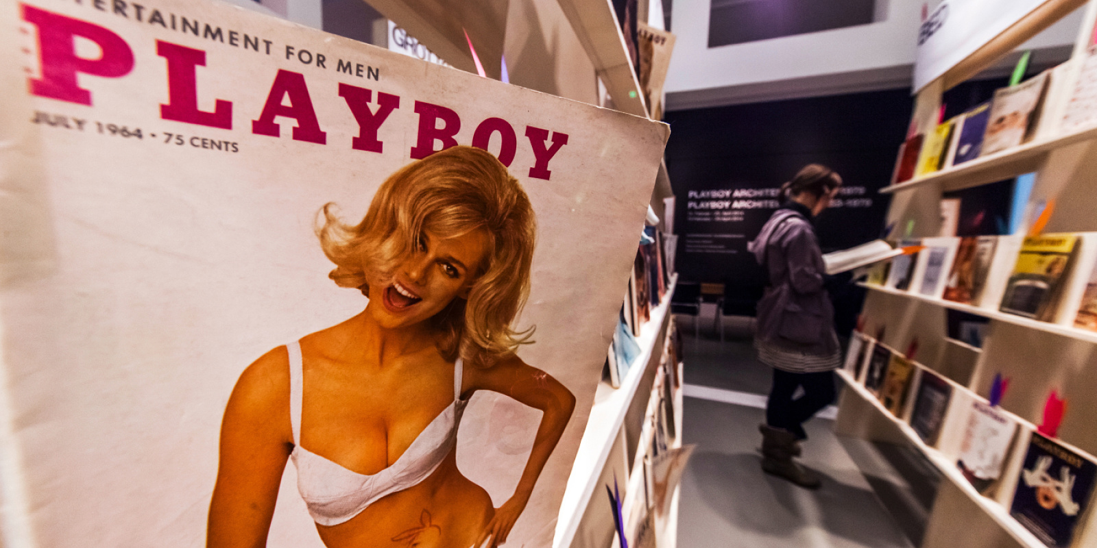 Playboy magazine cover at the 