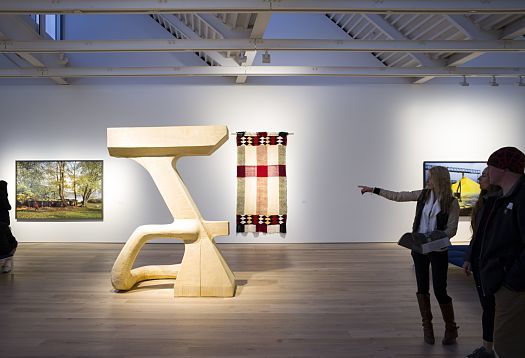 Art exhibit at Polygon Gallery, featuring ERCO LED spotlights for flexible accent lighting on display.