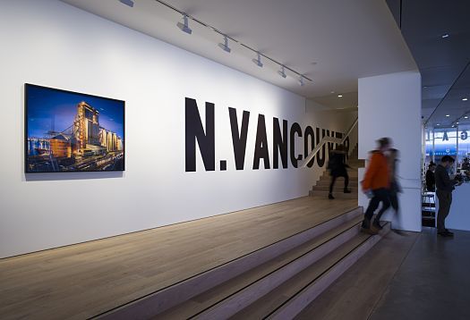 Polygon Gallerys interior featuring ERCO LED track lighting for art exhibitions.