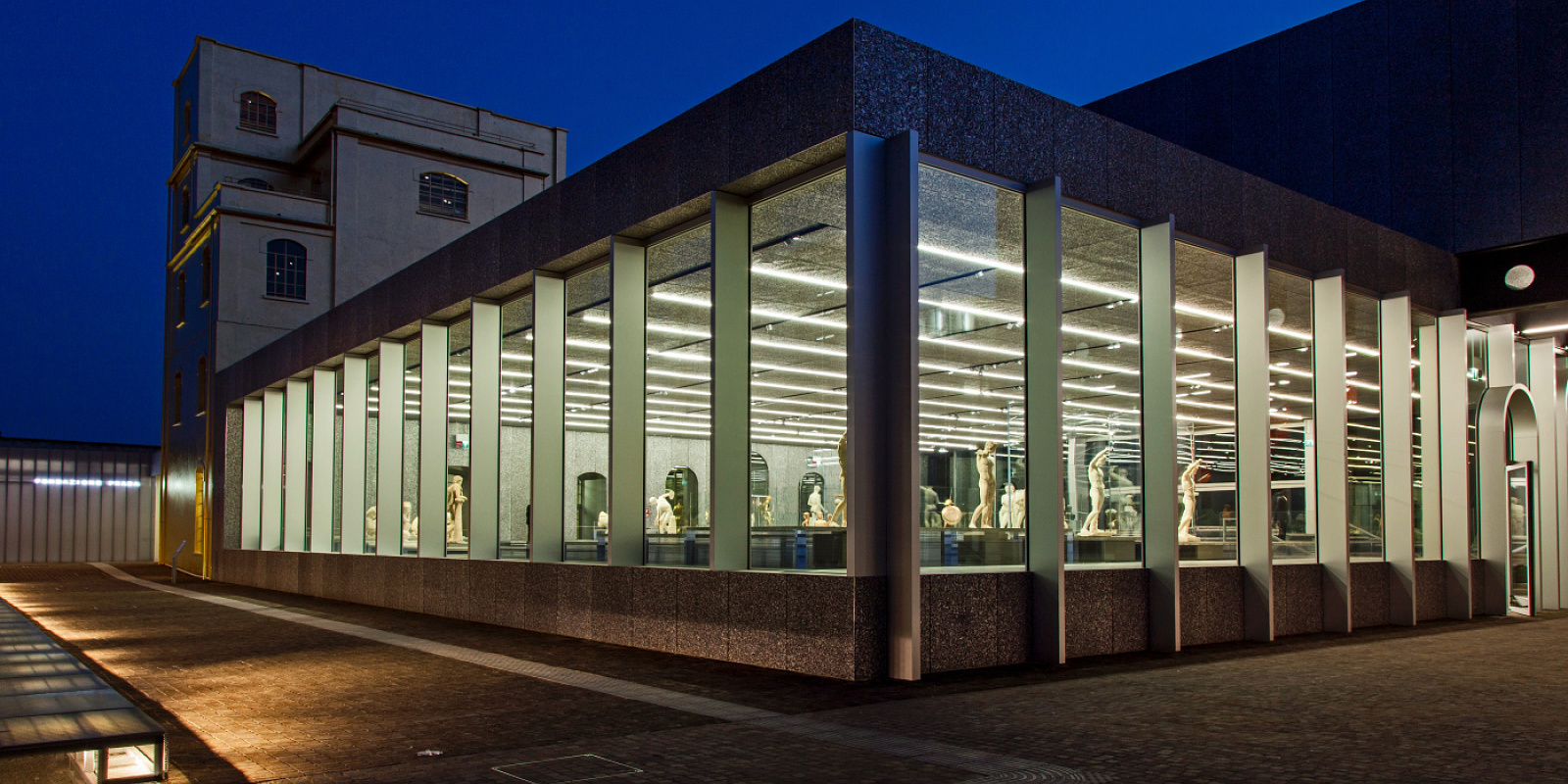 Fondazione Prada Museum in Milan, illuminated with ERCO LED lighting.
