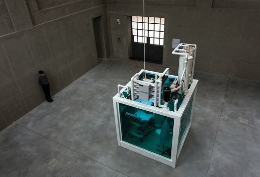 Fondazione Prada Museum, Milan: Art installation with ERCO LED lighting.