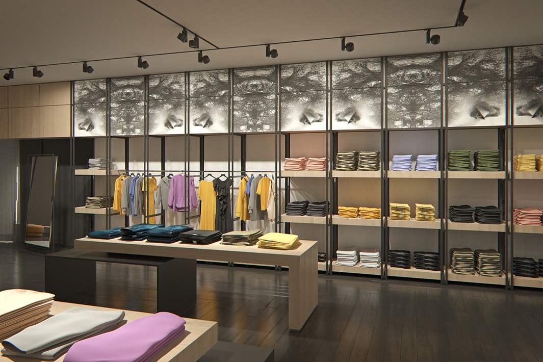 ERCO shop lighting showcasing merchandise with accent lights and high color rendering for quality products.