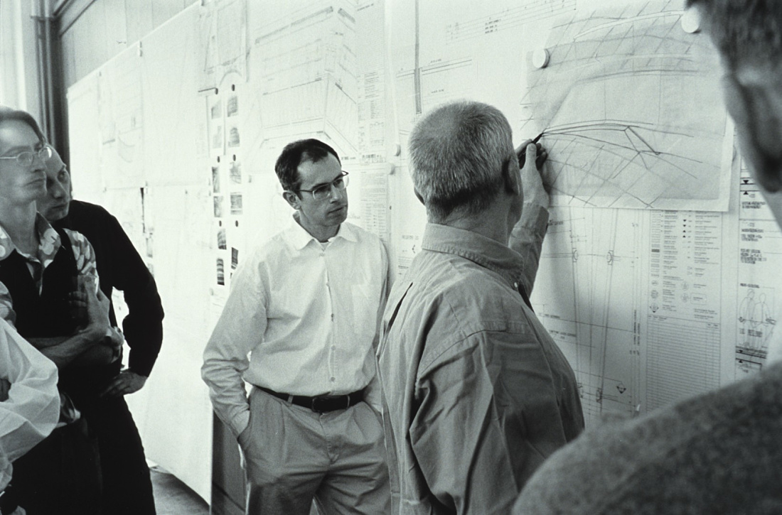 Architects planning lighting for the Reichstag Building project in Berlin.