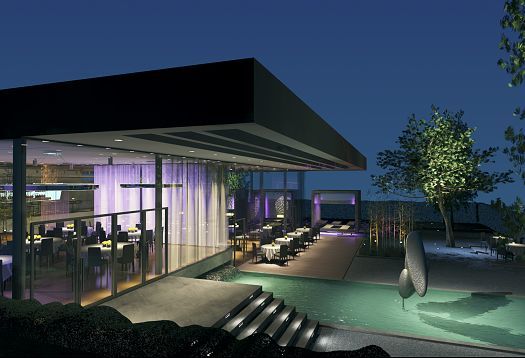 Restaurant lighting design creating an inviting atmosphere and enhancing the dining experience.