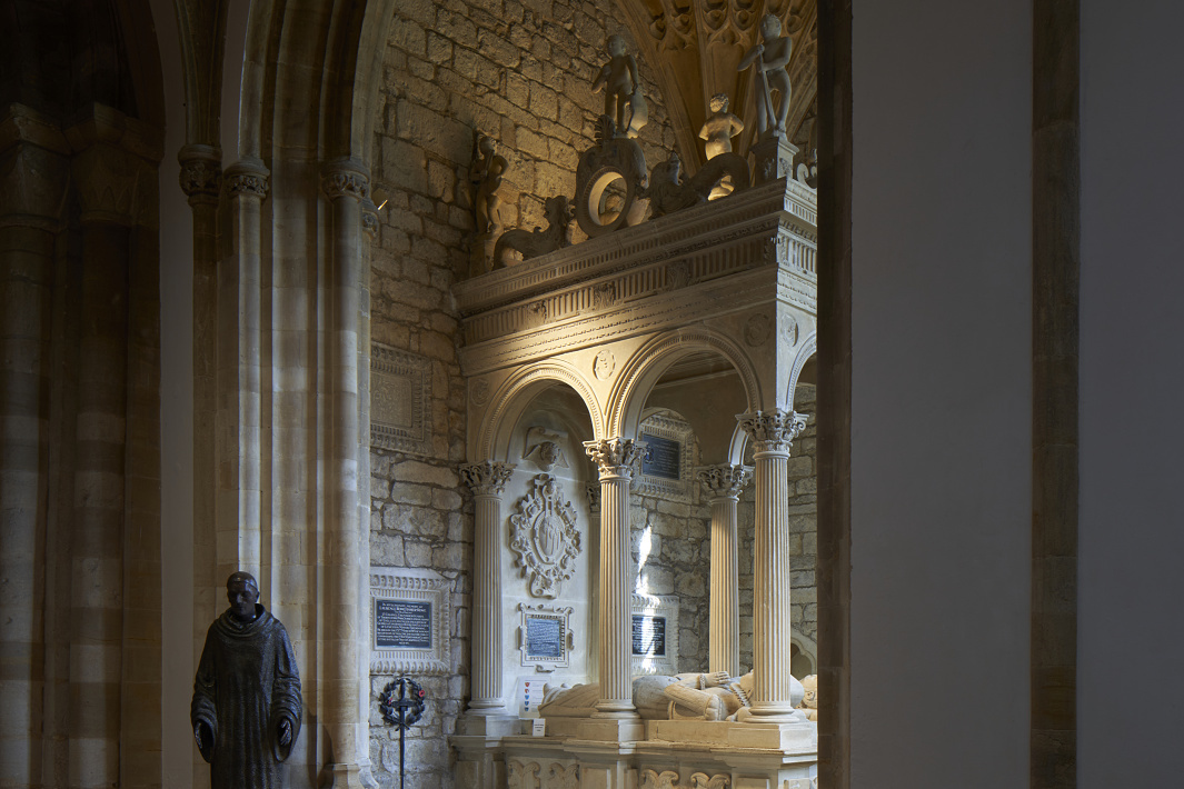 ERCO LED lighting at Sherborne Abbey, enhancing historic architecture with energy-efficient illumination.