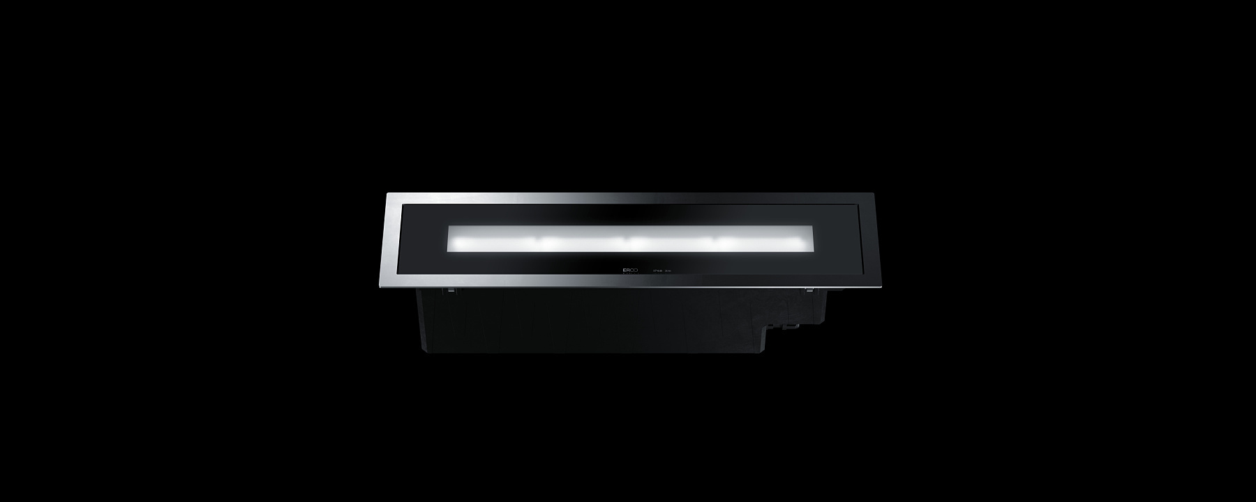 ERCO Site in-ground luminaire, designed to accentuate outdoor surface textures with grazing light.