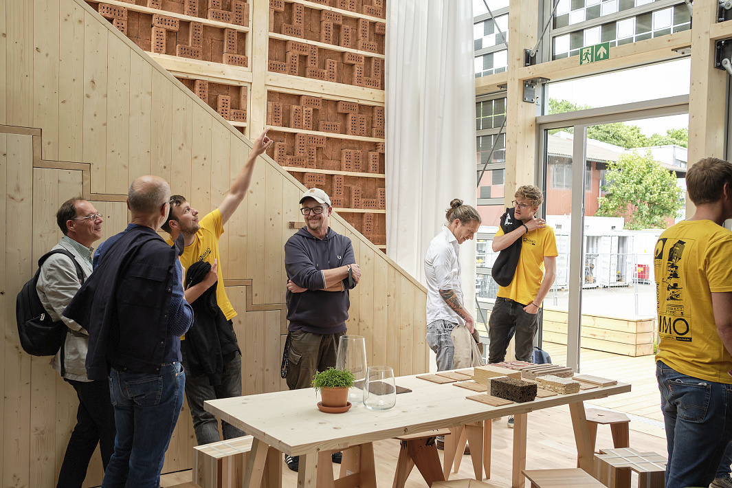 Team MIMOs sustainable architecture prototype at Solar Decathlon Europe 21/22 in Wuppertal.