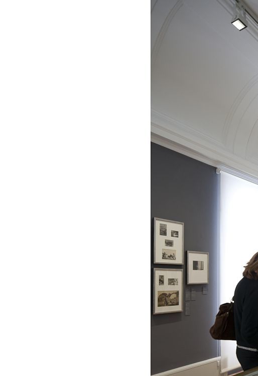Visitors view art at the Sorolla Museum, Madrid, illuminated by Logotec LED spotlights.