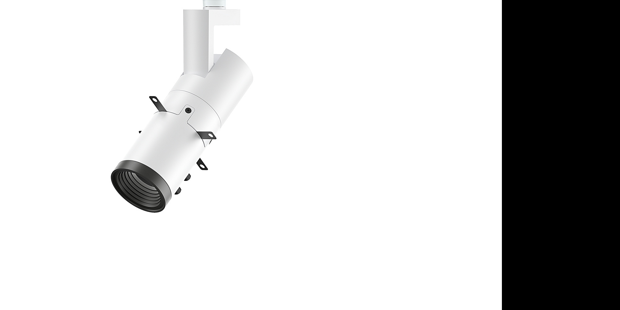 ERCO LED spotlight for track lighting, designed for flexible accent lighting solutions.