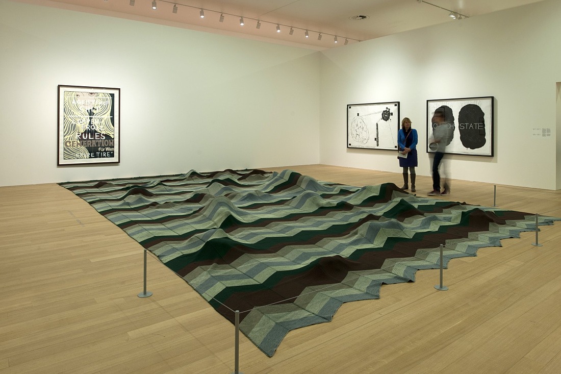 Stedelijk Museum interior featuring art installations and ERCO LED lighting.