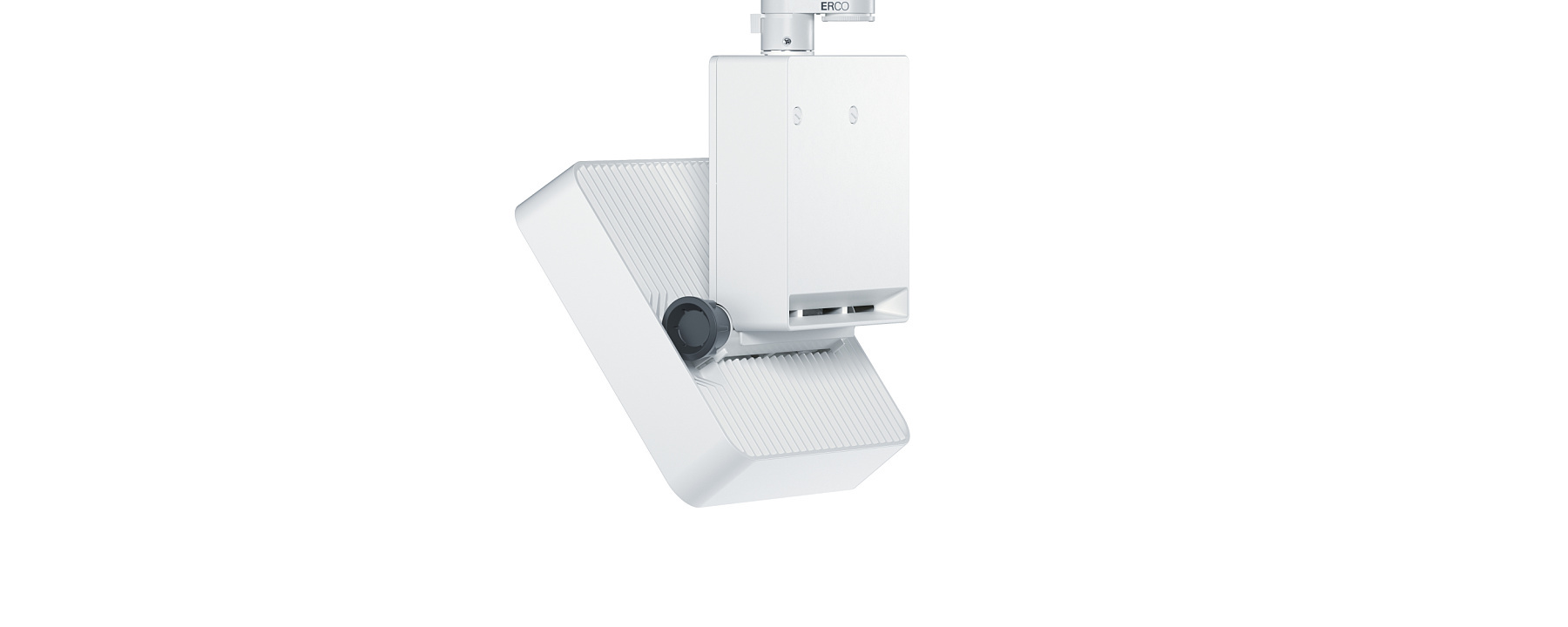 Stella spotlight for track lighting, designed for high rooms and demanding applications.