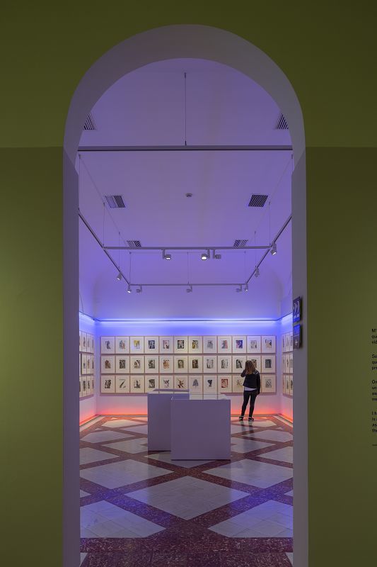 ERCO LED lighting in the Teatre-Museu Dalí, Figueres, featuring Optec spotlights and Lightscan projectors.