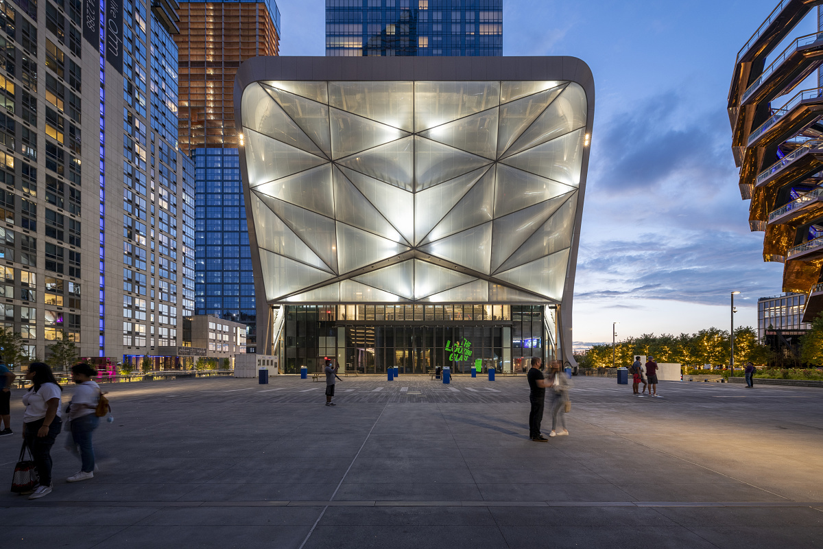 The Shed in Hudson Yards, New York, illuminated with ERCO lighting.